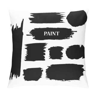 Personality  Set Of Black Ink Vector Paint Stains Pillow Covers