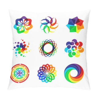 Personality  Abstract Rainbow Thems Pillow Covers