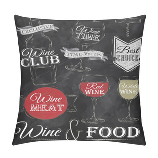 Personality  Set Of Wine, Wine Club, Wine Red, Wine White, Wine Glass Pillow Covers