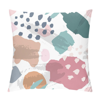 Personality  Pattern With Hand Drawn Pale Color Sketchy Shapes Pillow Covers