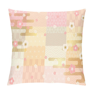 Personality  Plum Japanese Pattern New Year's Card Background  Pillow Covers