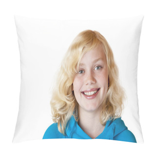 Personality  Young Pretty Girl Laughing Happy Pillow Covers