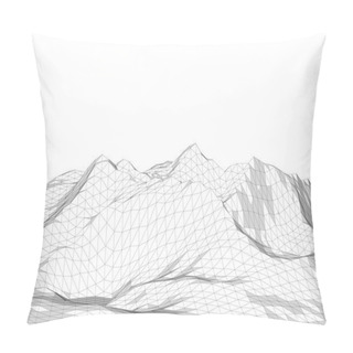 Personality  Low Poly Mountains Landscape. Polygonal Background Pillow Covers
