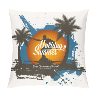 Personality  Palm Trees With Supfer Pillow Covers