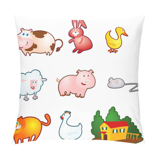 Personality  Funny Farm Animals Pillow Covers