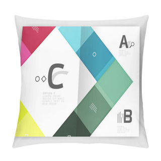 Personality  Squares And Rectangles A4 Brochure Template Pillow Covers