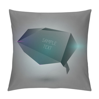 Personality  Abstract Black Speech Bubble. Pillow Covers