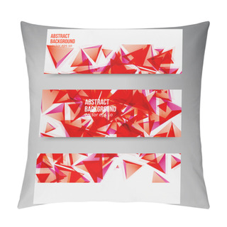 Personality  Vector Squares. Abstract Background Red Pillow Covers