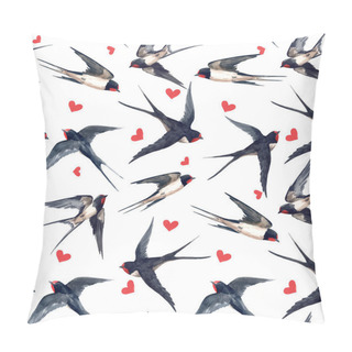 Personality  Watercolor Swallow Vector Pattern Pillow Covers