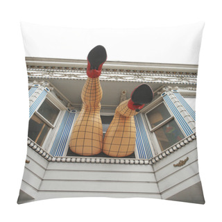 Personality  Legs Sticking Out The Window On Haight Street. Pillow Covers