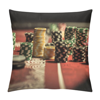 Personality  Poker Chips On Table  Pillow Covers
