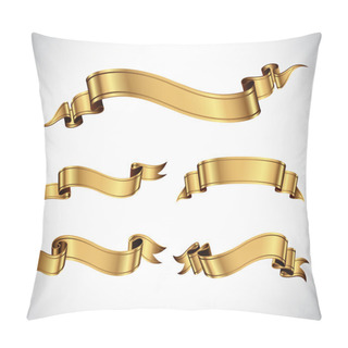 Personality  Gold Ribbons Pillow Covers