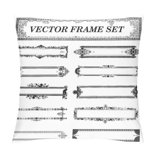 Personality  Vector Vintage Frame Set Pillow Covers