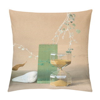 Personality  Geometry Composition Of Glass, Stone, Dry Flowers Pillow Covers