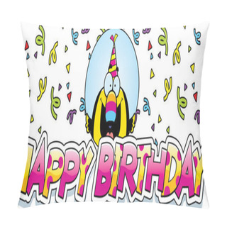 Personality  Cartoon Birthday Toucan Graphic Pillow Covers