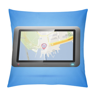 Personality  GPS Navigation Concept. Vector Pillow Covers