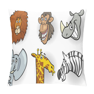 Personality  Cartoon Wild Animals Heads Set Pillow Covers
