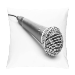 Personality  Microphone Isolated On White Pillow Covers
