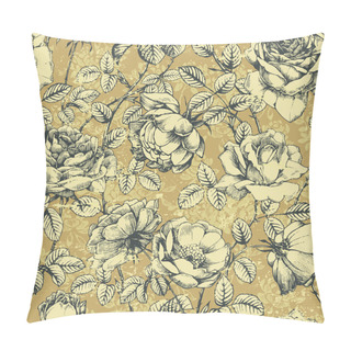 Personality  Rose Pattern Beige Pillow Covers