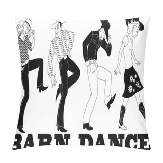 Personality  Barn Dance Silhouette Pillow Covers