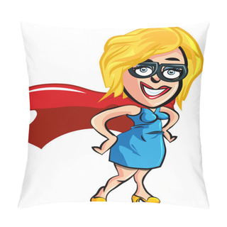 Personality  Cartoon Superhero Office Worker Lady Pillow Covers