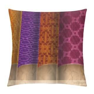 Personality Retro Vintage Wallpaper, Vector Illustration  Pillow Covers