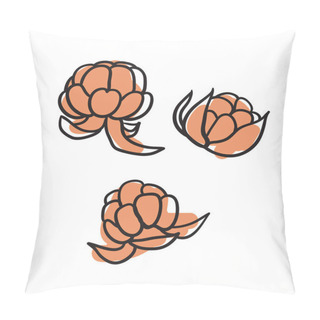 Personality  Berries Hand Drawn Icon Isolated On White Background Vector Illustration. Northern Ethnic Culture Element Vector Illustration. Pillow Covers