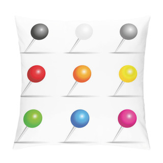 Personality  Set Of Colored Pins For Office Pillow Covers