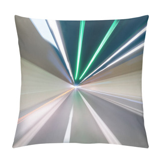 Personality  Tunnel Motion Blur, Abstract Speed Background Pillow Covers