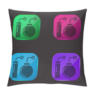 Personality  Blast Four Color Glass Button Icon Pillow Covers