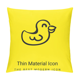 Personality  Bird Hand Drawn Animal Toy Minimal Bright Yellow Material Icon Pillow Covers