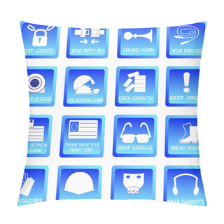 Personality  Mandatory Signs Button Pillow Covers