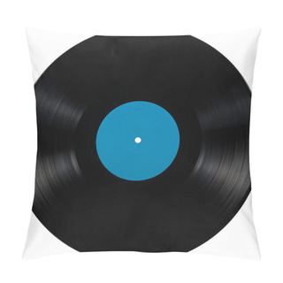 Personality  Black Vinyl Lp Album Record Disc Isolated Long Play Disk Label Cyan Blue Pillow Covers