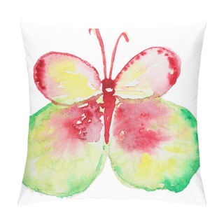 Personality  Abstract Watercolor Hand Drawn Butterfly Pillow Covers