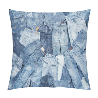Personality  Jeans Background Pillow Covers