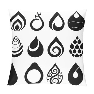 Personality  Drop Icons And Signs Set Pillow Covers
