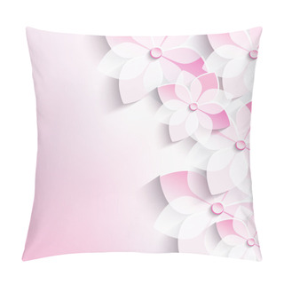 Personality  Floral Background, Greeting Card, 3d Flowers Sakura Pillow Covers