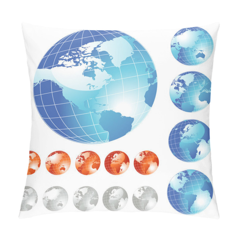 Personality  Big Globe Set Pillow Covers