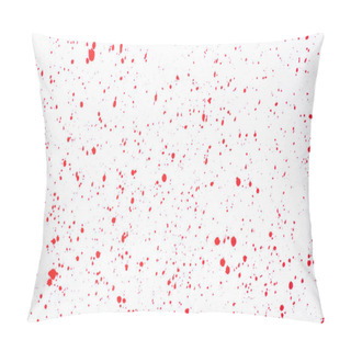 Personality  Top View Of Abstract Red Paint Stains On White Background Pillow Covers