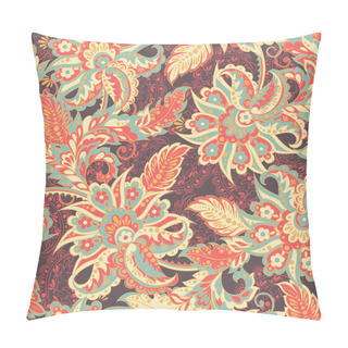 Personality  Folkloric Flowers Seamless Pattern. Ethnic Floral Vector Ornament Pillow Covers
