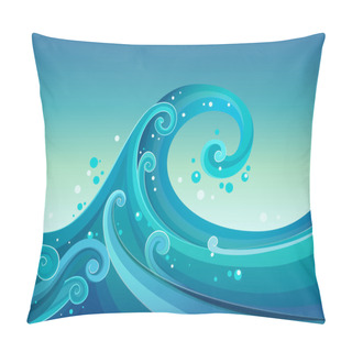 Personality  High Waves At The Sea Pillow Covers