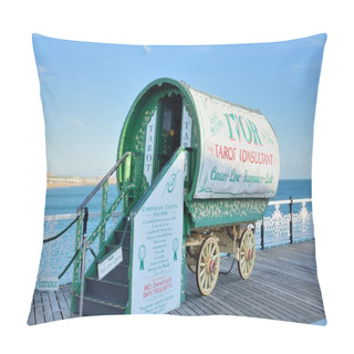 Personality  Tarot Reader Caravan On Pier Pillow Covers
