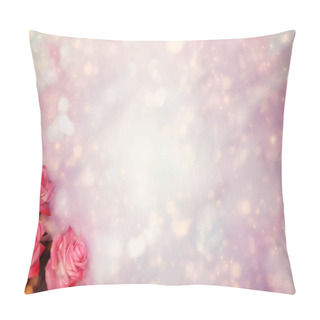 Personality  Spring Background Of Flowering Roses And Leaves  Pillow Covers