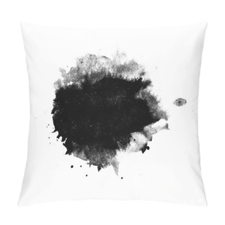 Personality  Abstract Isolated Black Ink Stain Pillow Covers