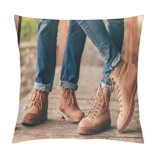 Personality  Couple In Autumn Shoes Pillow Covers