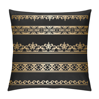 Personality  Gold Border Set Pillow Covers