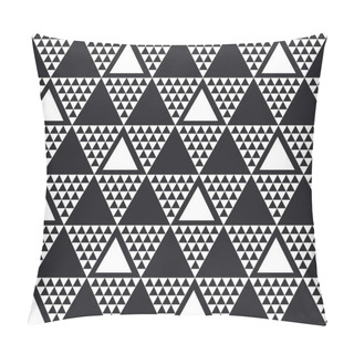 Personality  Monochrome Seamless Pattern Vector Illustration. Concept Geometric Tile Background For Surface Print And Web Design, Background, Fabric. Black And White Modern Motif.  Pillow Covers
