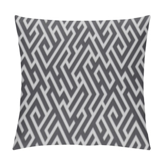 Personality  Blur Effect Background. Geometric Illustration With Maze. Labyrinth. Pillow Covers