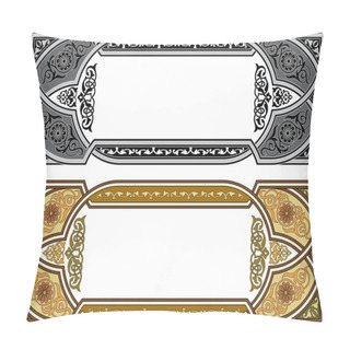 Personality  Set Of Arabesque Ribbons With Detailed Ornament Pillow Covers