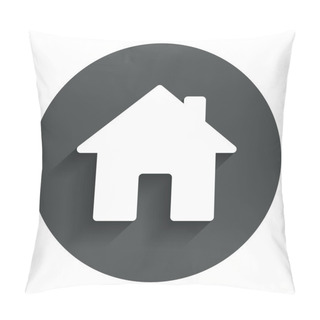 Personality  Home Sign Icon. Main Page Button. Navigation Pillow Covers